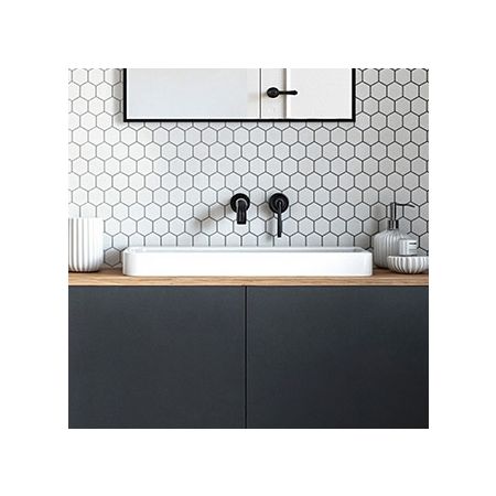 Oltens Kagera countertop wash basin 60x42 cm with SmartClean film white 40803000