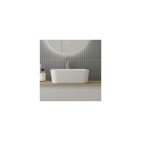 Oltens Hadsel Aufsatzwaschbecken 38,5 cm quadratisch mit SmartClean-Schicht weiß 40807000