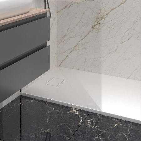 Oltens Bergytan obdélníková vanička 120 x 90 cm RockSurface, bílá 15104000