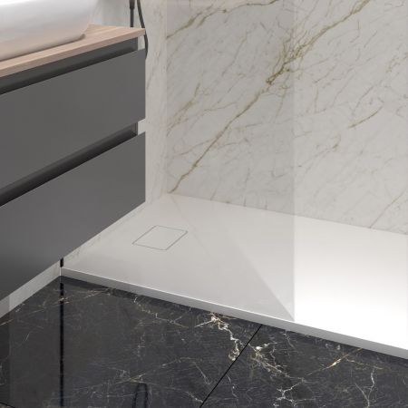 Oltens Bergytan Rechteckduschwanne 140x80 cm RockSurface weiß 15106000