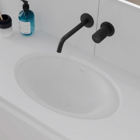 Oltens Gapa Einbauwaschbecken oval, weiß 61x41 cm 40105000