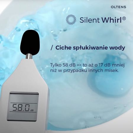 Oltens Jog Stille kompakt miska WC spłukiwanie wirowe biały 44000000
