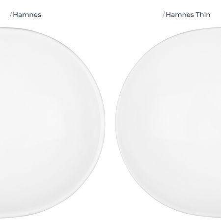 Oltens Hamnes Thin umywalka 80x40 cm nablatowa owalna biała 40321000