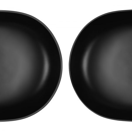 Oltens Hamnes Thin umywalka 51x39 cm nablatowa owalna czarny mat 41313300