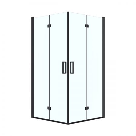 Oltens Byske sprchový kout 90 x 90 cm, čtvercový, matná černá / průhledné sklo, 20002300