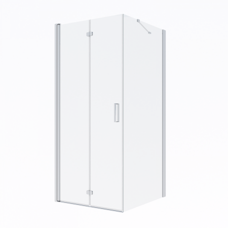 Oltens Trana shower cubicle 90x90 cm square door with a fixed wall 20004100