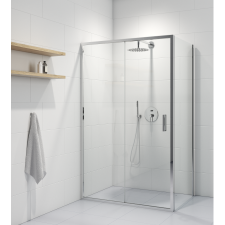 Oltens Fulla shower cabin 110x80 cm rectangular door with a fixed wall 20207100