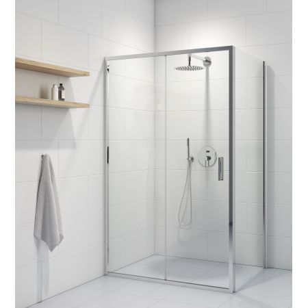 Oltens Fulla shower cubicle 120x90 cm rectangular door with a fixed wall 20205100