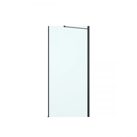 Oltens Hallan sprchový kout 90x80 cm, obdélníkový, dveře se zástěnou, matná černá / průhledné sklo, 20202300