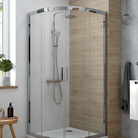 Oltens Vorma shower cubicle 80x80 cm half-round 20101100