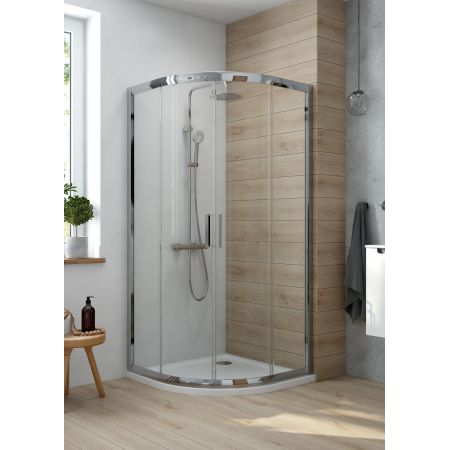 Oltens Superior sprchová vanička, půlkruhová 80 x 80 cm, akrylátová, bílá 16001000