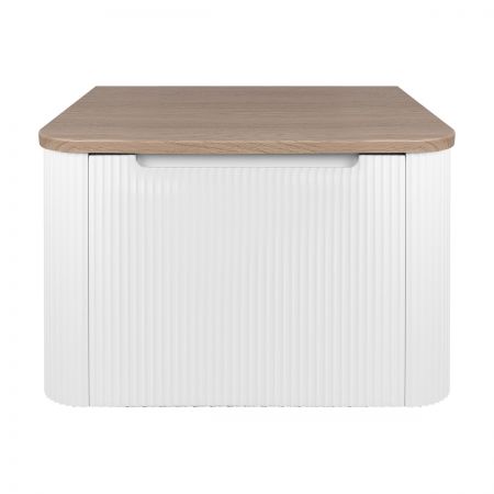 Oltens Hamnes sada koupelnového nábytku 60 cm s horní deskou, bílá/dub 68668000