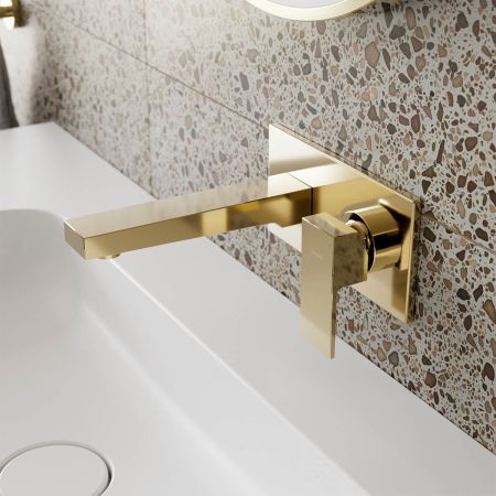 Oltens Gota concealed basin tap gold gloss 32601800