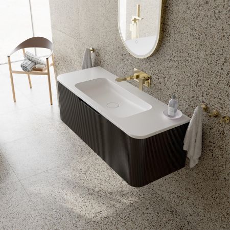 Oltens Hamnes umywalka 120x46,1 cm prostokątna meblowa PureSurface biały mat 40215900