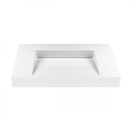 Oltens Lun 80 cm vanity cabinet with Stila LavaForm washbasin, matte white/glossy white 68790000
