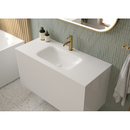 Oltens Kalla umywalka 100,2x46 cm meblowa LavaForm biały mat 40211900