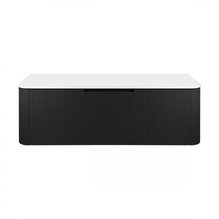 Oltens Hamnes sada koupelnového nábytku 120 cm s horní deskou, matná černá/bílá 68678300