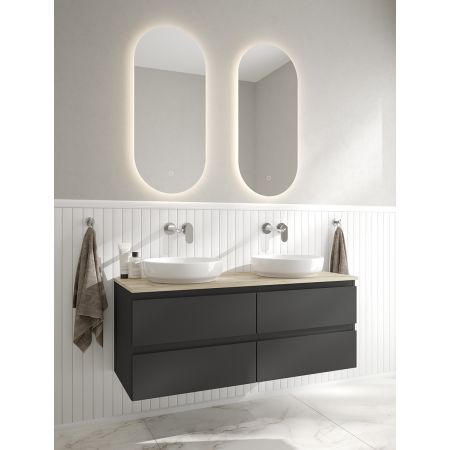 Oltens Nordlis mirror 40x90 cm, oval with LED lighting and Klarglas system 64113000