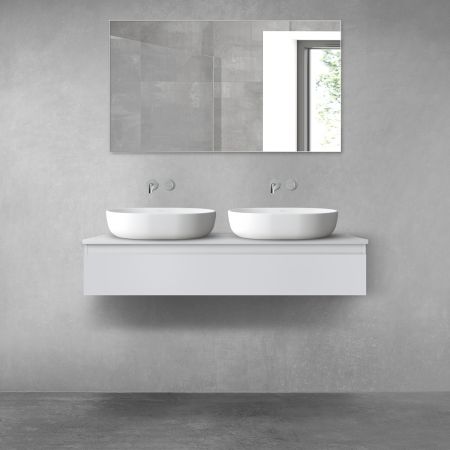 Oltens Vernal závěsná umyvadlová skříňka 120 cm s deskou, matná šedá 68128700