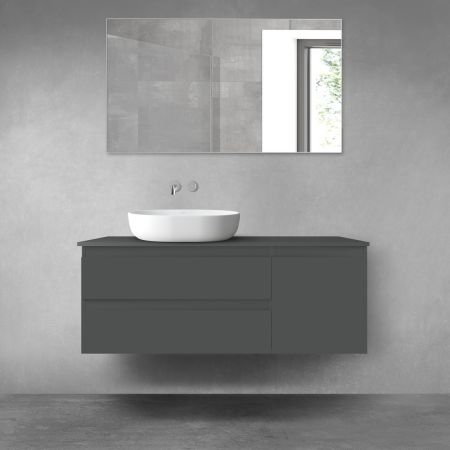 Oltens Vernal zestaw mebli łazienkowych 120 cm z blatem grafit mat 68208400