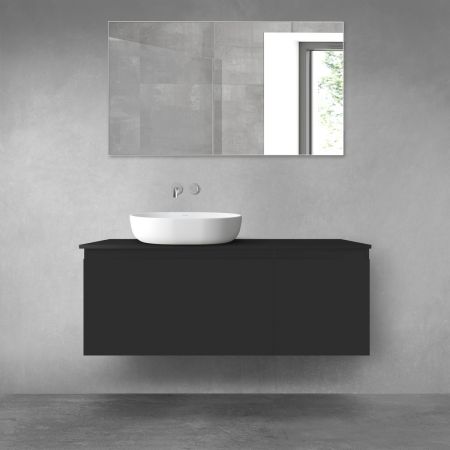 Oltens Vernal sada koupelnového nábytku 120 cm s horní deskou, matná černá 68250300