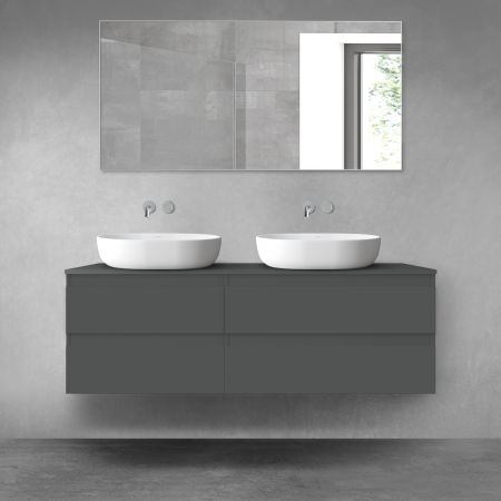 Oltens Vernal zestaw mebli łazienkowych 140 cm z blatem grafit mat 68257400