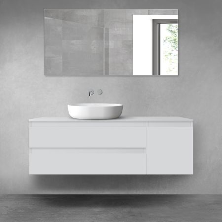 Oltens Vernal zestaw mebli łazienkowych 140 cm z blatem szary mat 68261700