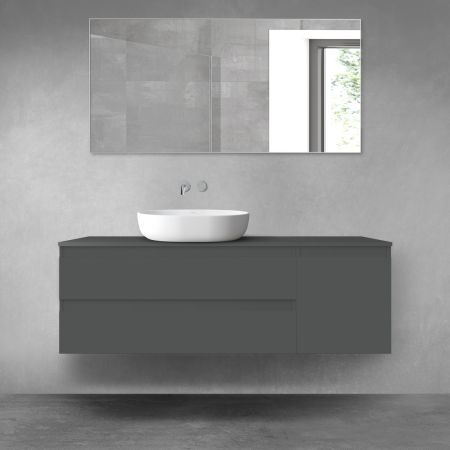 Oltens Vernal sada koupelnového nábytku 140 cm s horní deskou, matná grafitová 68262400