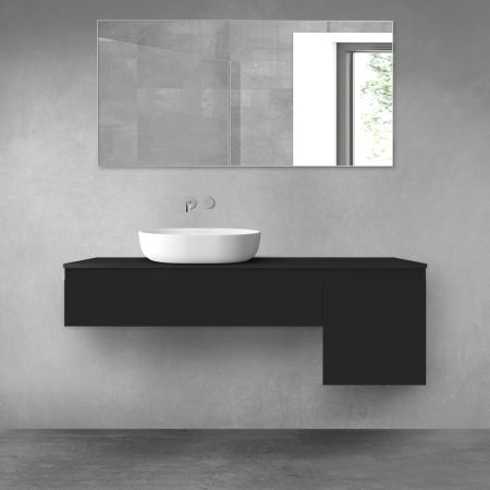 Oltens Vernal sada koupelnového nábytku 140 cm s horní deskou, matná černá 68280300