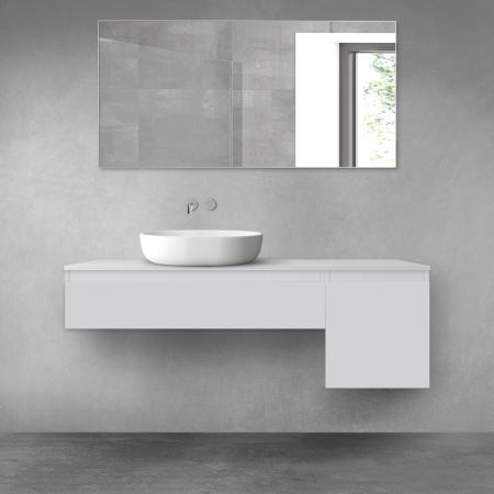 Oltens Vernal Bademöbelset 140 cm mit Waschbeckenplatte grau matt 68281700