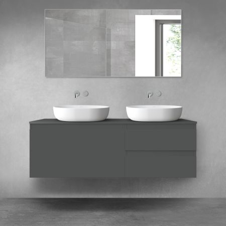 Oltens Vernal zestaw mebli łazienkowych 140 cm z blatem grafit mat 68296400