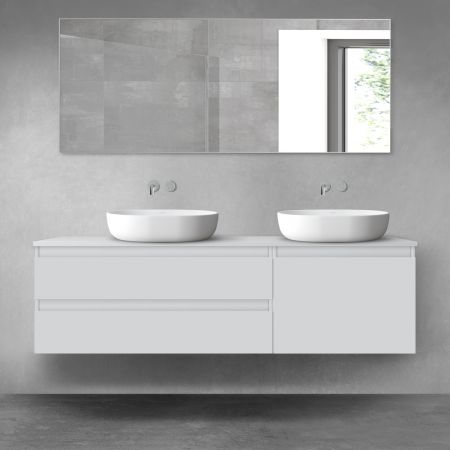 Oltens Vernal zestaw mebli łazienkowych 160 cm z blatem szary mat 68339700