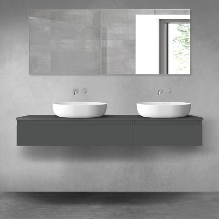 Oltens Vernal zestaw mebli łazienkowych 160 cm z blatem grafit mat 68355400