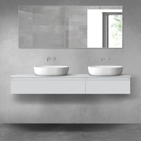 Oltens Vernal zestaw mebli łazienkowych 160 cm z blatem szary mat 68355700