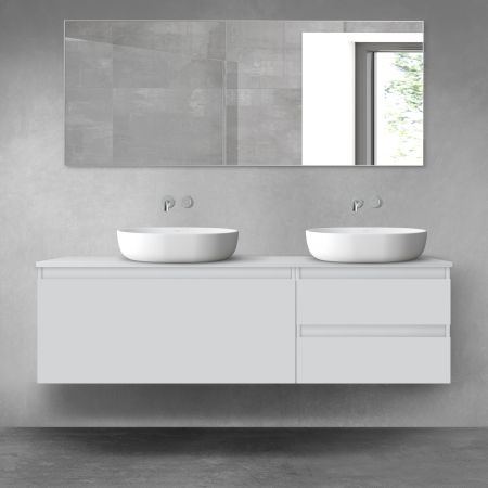 Oltens Vernal zestaw mebli łazienkowych 160 cm z blatem szary mat 68439700