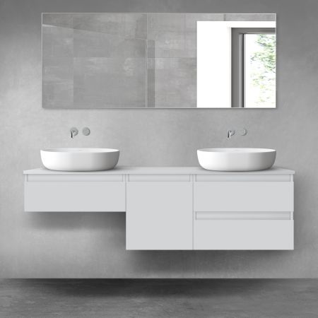 Oltens Vernal zestaw mebli łazienkowych 160 cm z blatem szary mat 68472700