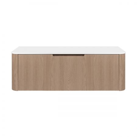 Oltens Hamnes sada koupelnového nábytku 120 cm s horní deskou, dub/bílá 68678060