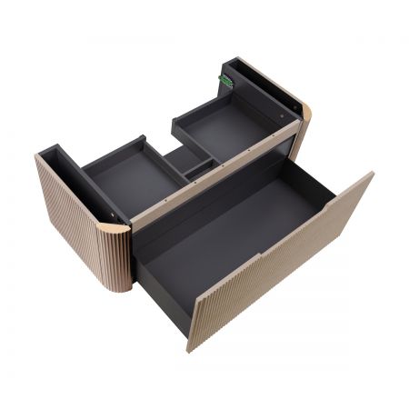 Oltens Hamnes sada koupelnového nábytku 100 cm s horní deskou, dub/kašmírová 68676060