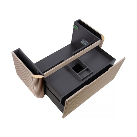 Oltens Hamnes sada koupelnového nábytku 100 cm s horní deskou, dub/kašmírová 68676060