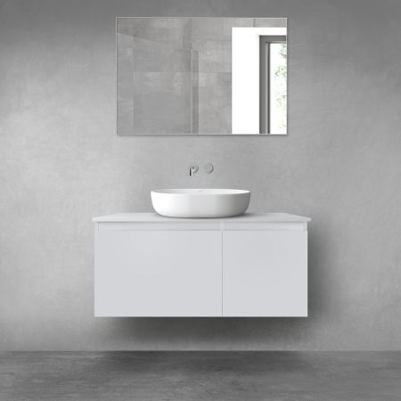 Oltens Vernal bathroom furniture set 100 cm with countertop, matte grey 68247700