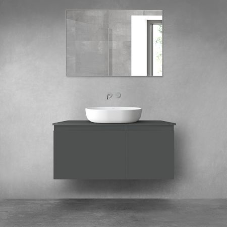 Oltens Vernal sada koupelnového nábytku 100 cm s horní deskou, matná grafitová 68249400