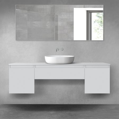 Oltens Vernal bathroom furniture set 160 cm with countertop, matte grey 68388700