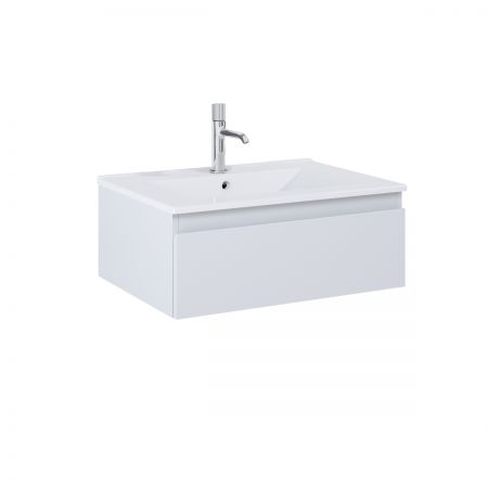 Oltens Vernal Set: Waschbecken mit Schrank 60 cm weiß/grau matt 68004700