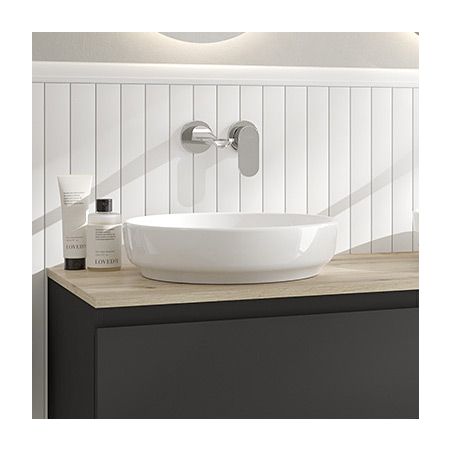 Oltens Fossa Aufsatzwaschbecken 40 cm mit SmartClean-Schicht weiß 40802000