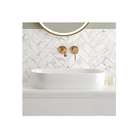 Oltens Jurong Aufsatzwaschbecken 54x36 cm weiß 40304000