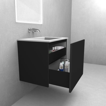 Oltens Lun umyvadlová skříňka 60 cm, matná černá 60032300