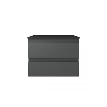 Oltens Vernal závěsná umyvadlová skříňka 60 cm s deskou, matná grafitová/matná černá 68118400
