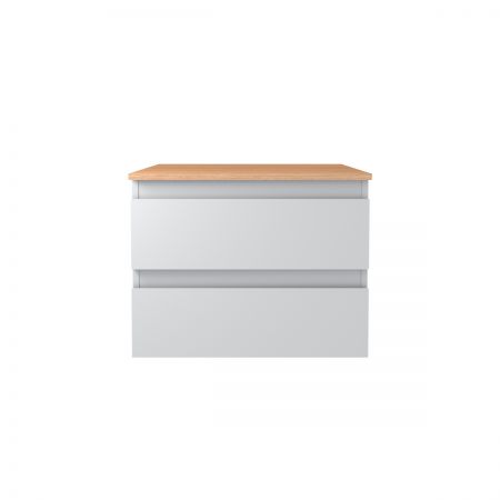Oltens Vernal Waschbeckenunterschrank wandhängend 60 cm mit Waschbeckenplatte grau matt/Eiche 68124700