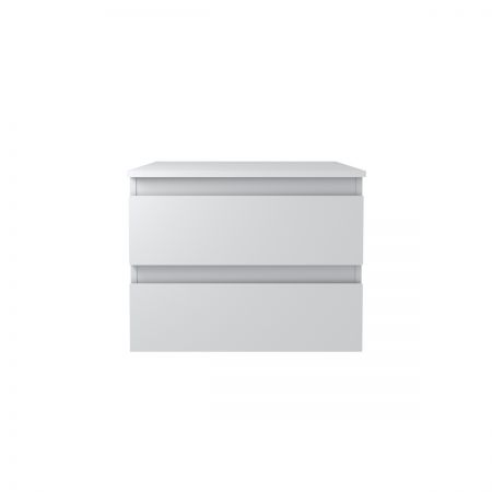 Oltens Vernal Waschbeckenunterschrank wandhängend 60 cm mit Waschbeckenplatte grau matt 68115700