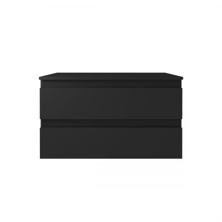 Oltens Vernal wall-mounted base unit 80 cm with countertop, matte black 68116300
